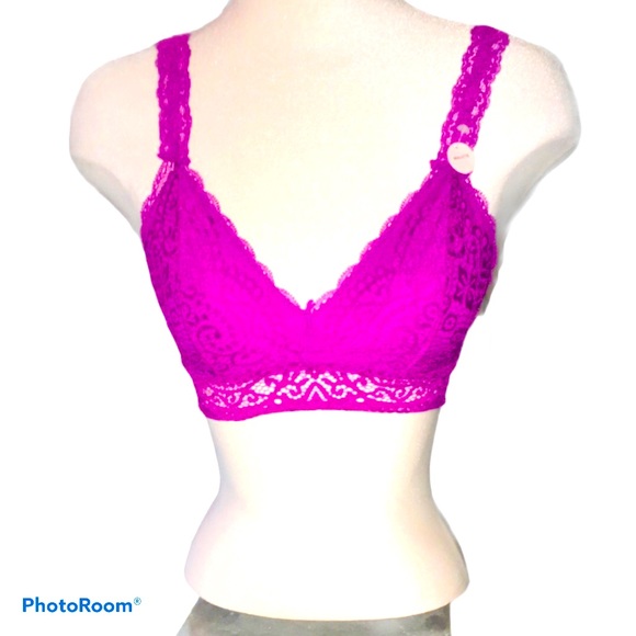 NWT — Fuchsia Lace Bralette - Picture 1 of 3